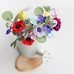 Crochet Flowers Brooch
