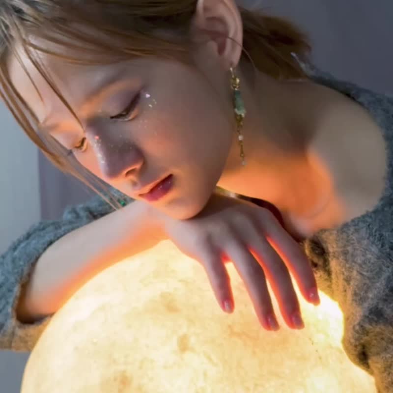 【聖誕禮物】Lapis | Verdant Pine * 綠色 松果 耳環 耳骨夾 - 耳環/耳夾 - 銅/黃銅 綠色