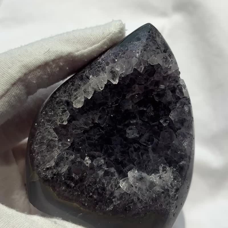 烏拉圭 紫水晶 紫晶桃 彩晶簇 水晶簇 水晶原礦 擺設 原石 crysta - 擺飾/家飾品 - 水晶 紫色