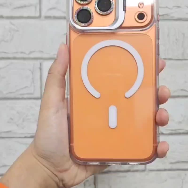 【Floral Letters】Heizhan Shield MagSafe Protective Kickstand Case for i17 Pro & Pro Max - เคส/ซองมือถือ - พลาสติก 