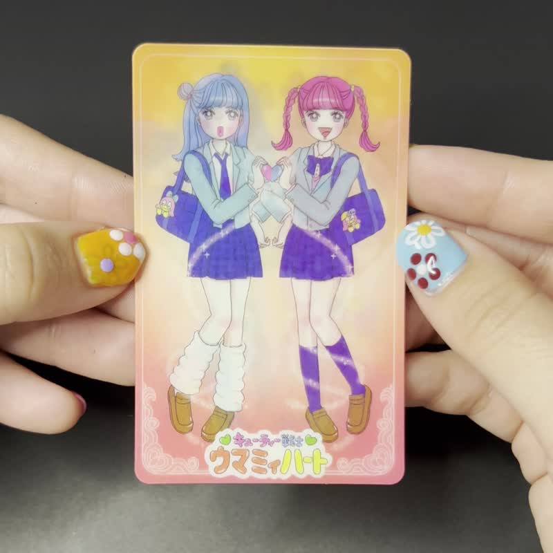 はっとりかんなコラボステッカー  キューティー戦士 ウマミィハート〜変身編〜 - ステッカー・シール - プラスチック 多色