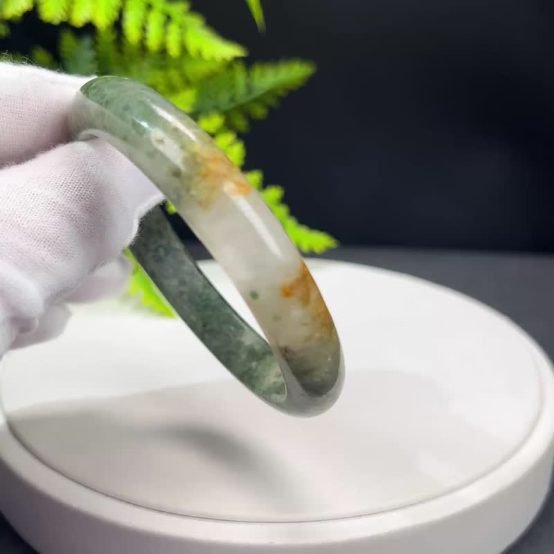 精美 綠色幻影幽靈水晶手鐲 55MM 透感異象綠色石英手環 招財聚福 - 手鍊/手環 - 水晶 綠色