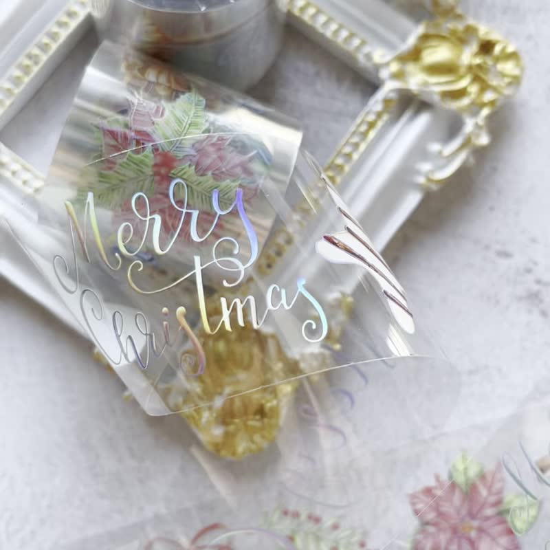 新版聖誕之約 - 雷射銀PET膠帶 4cm*5M - 紙膠帶/和紙/PET - 塑膠 銀色