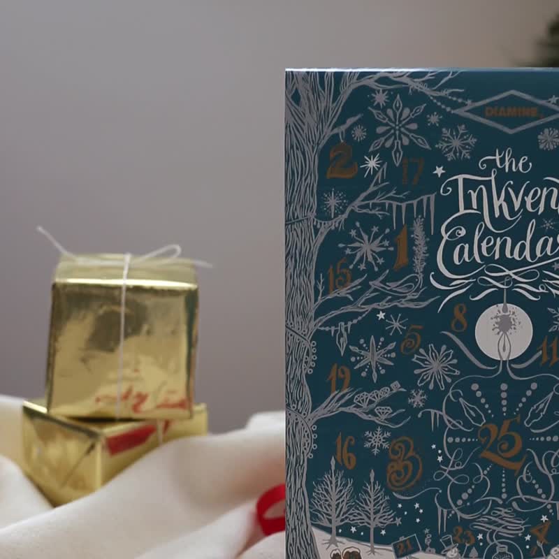 Diamine Inkvent Calendar 2025 - Teal Edition - 墨水/鋼筆墨水 - 其他材質 多色