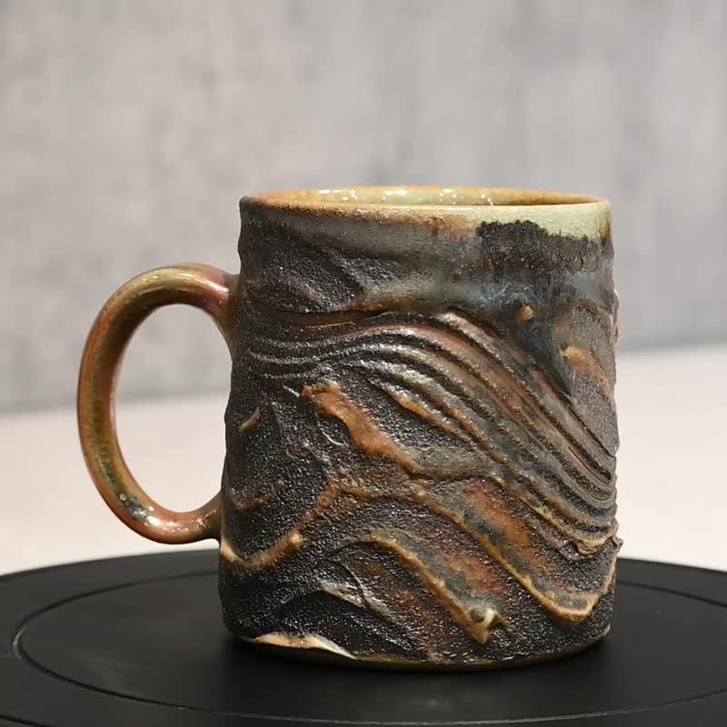 Firewood mug mug Firewood mug Firewood mug [Zhenlin Ceramics] - Mugs - Pottery 