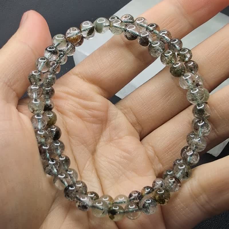 【訂製品】四季幽靈 花幽靈 彩幽靈 手串 手鍊 天然水晶 7-8mm - 手鍊/手環 - 水晶 