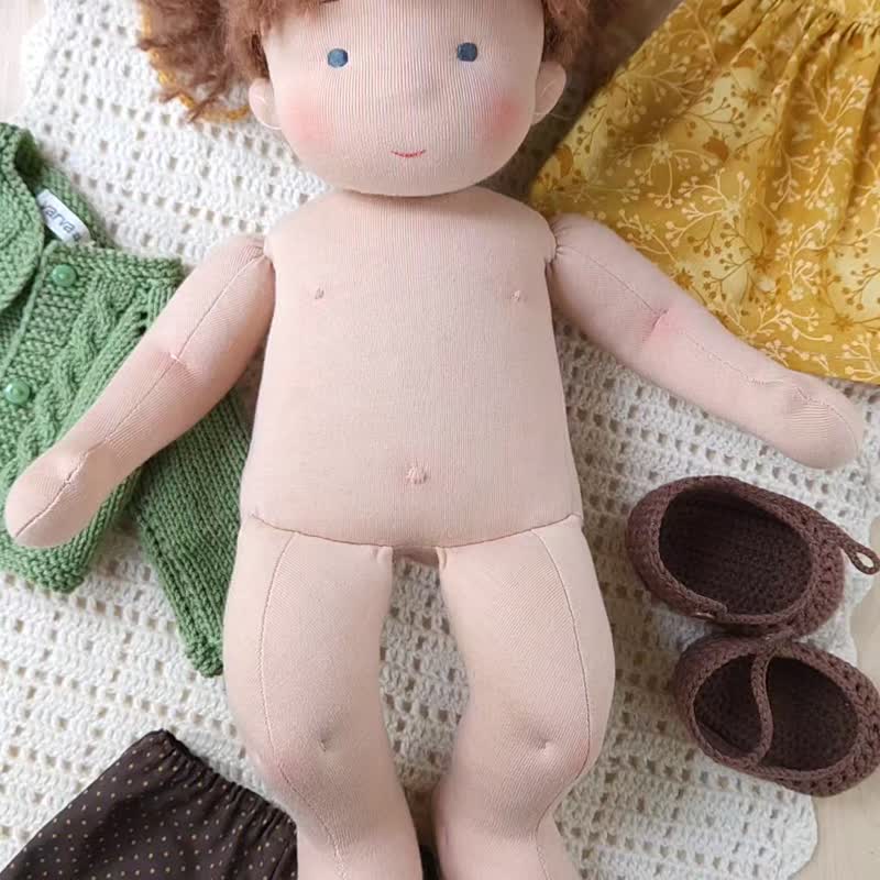 MADE TO ORDER Waldorf Baby Doll 14 inch (36 cm) tall. - 寶寶/兒童玩具/玩偶 - 環保材質 橘色