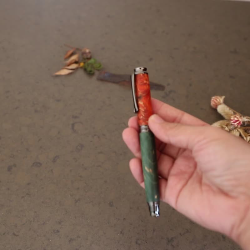 Stable wood ballpoint pen/log handmade pen/Christmas gift - ไส้ปากกาโรลเลอร์บอล - ไม้ 