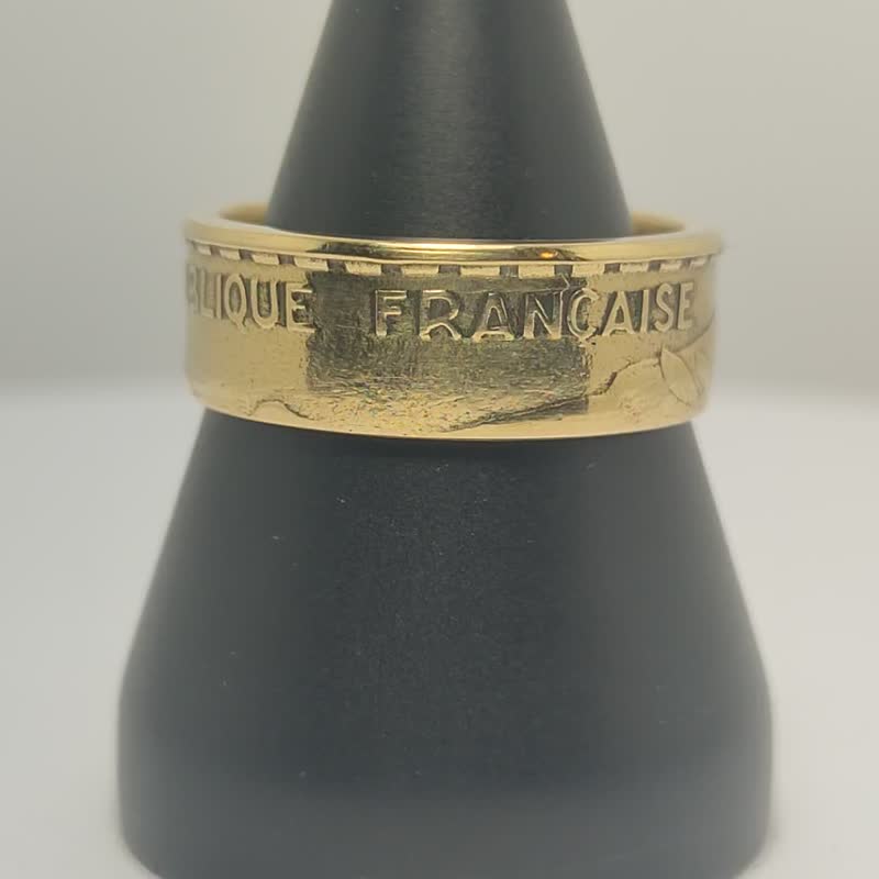 Vintage France Ring, France Man Coin Ring, Coin Ring France, France Coin Ring - 戒指 - 其他金屬 