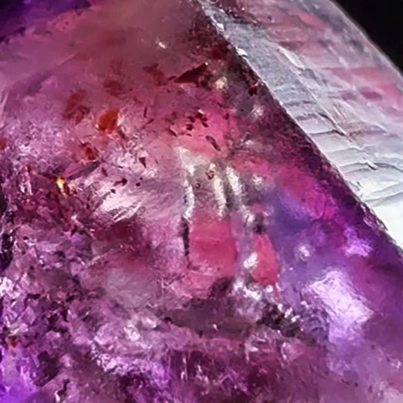 全方位能能量 超級七super seven quartz 水膽 超七水晶 三輪骨幹 - 擺飾/家飾品 - 水晶 紫色