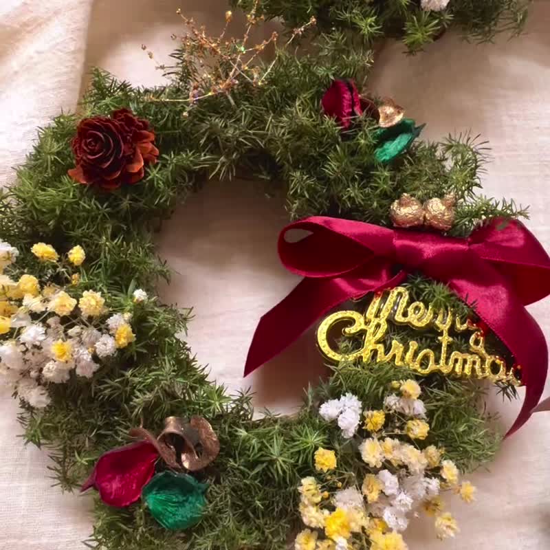 2024 Christmas donut cedar garland makes many wishes come true for you pink neon jingle red - Dried Flowers & Bouquets - Plants & Flowers Pink