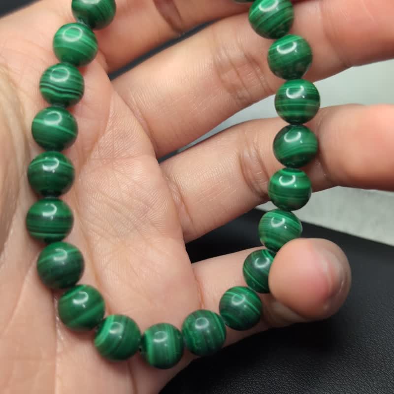 [Customized Products] Malachite Bracelet Natural Crystal Crystal Bracelet 6-14mm Crystal Bracelet - Bracelets - Crystal 