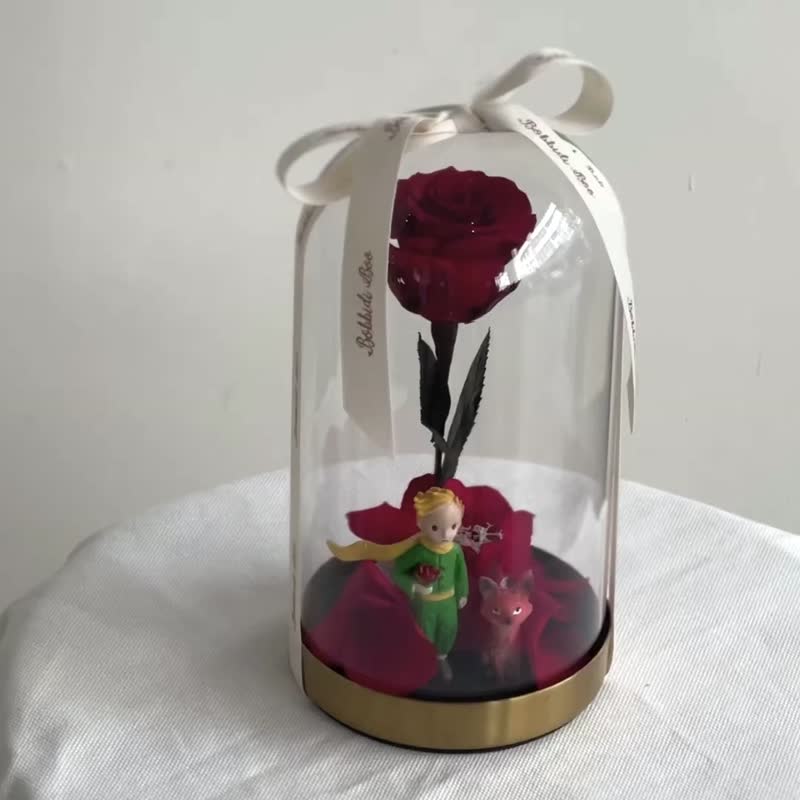 [Eternal Rose Glass Cover]•Valentine's Day Gift/Birthday Gift/Eternal Flower/Eternal Rose - ช่อดอกไม้แห้ง - พืช/ดอกไม้ สีแดง