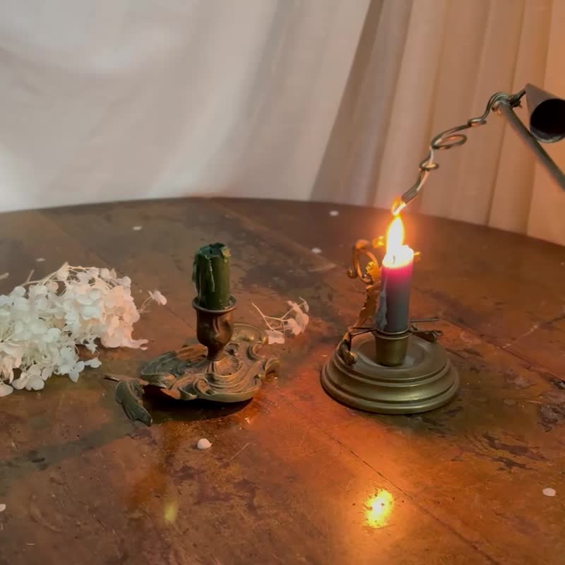 * 50863-罕見法國古董長柄滅燭/點火器 - 擺飾/家飾品 - 銅/黃銅 