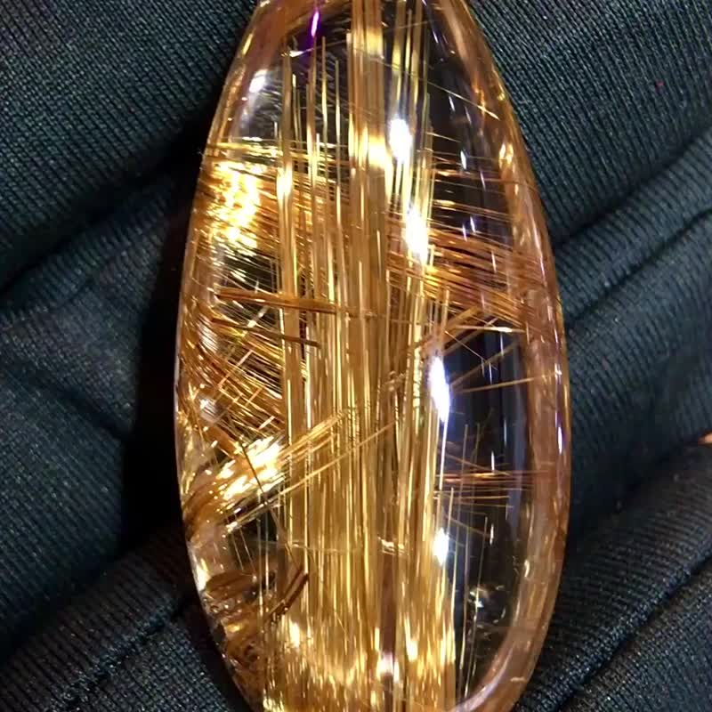 鈦晶吊墜水滴   天然鈦晶水滴吊墜水頭超級美贊 鈦晶呈板狀順 - 手鍊/手環 - 水晶 