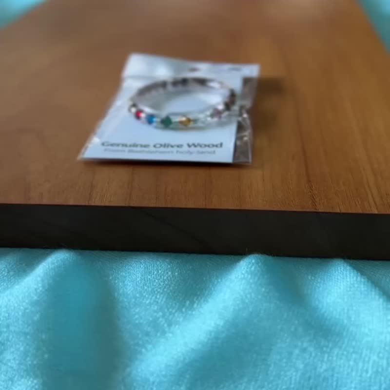 救贖手鍊 施華洛世奇水晶 進口橄欖木珠  福音手環 手串 8250017 - 手鍊/手環 - 水晶 多色