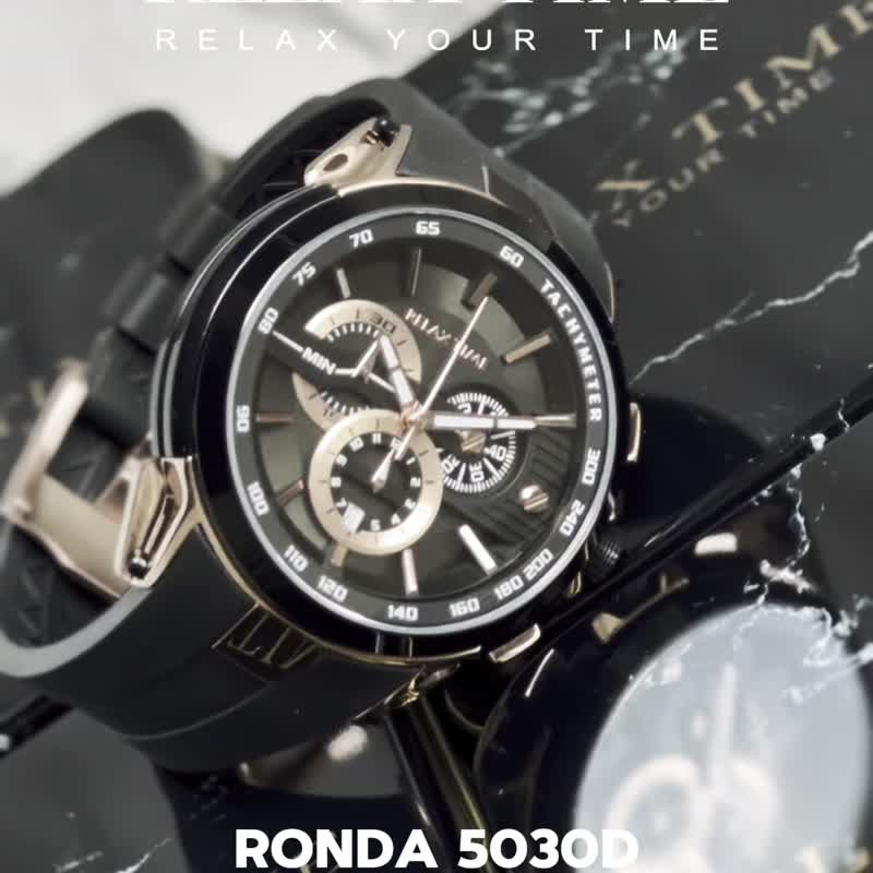 Relax time 瑞士計時碼表系列 -銀(RT-112-1) 47mm - 男錶/中性錶 - 不鏽鋼 銀色