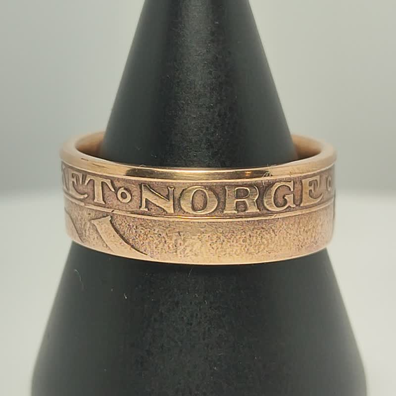 Norway Coin Ring 5 ore 1938 norwegian coin ring norwegian ring coin rings gift - แหวนทั่วไป - โลหะ 