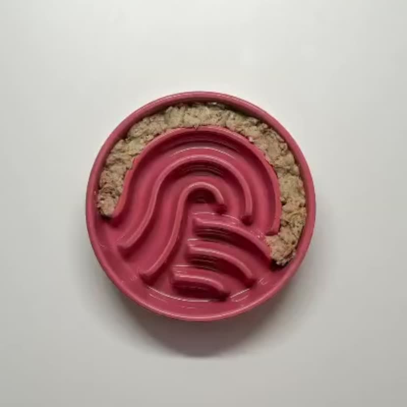 慢食陶瓷浪碗 - / 橘 / 米 - 寵物碗/碗架/自動餵食器 - 瓷 