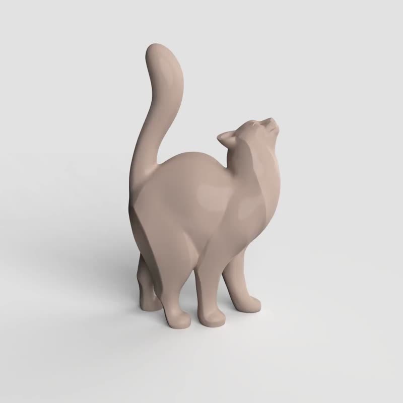 3Dモデル STL CNCルーターファイル 3dprintable猫の揉み手フィギュア - その他のデジタルコンテンツ - その他の素材 