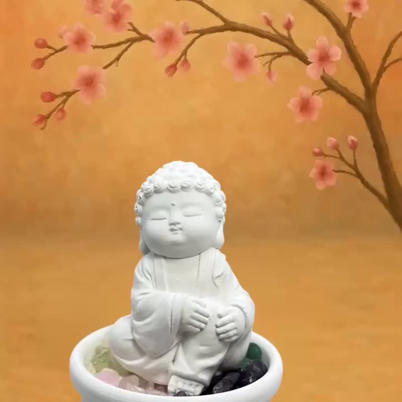 開運水晶 五行水晶礦石擴香之隨願水晶套組 送5ML精油香氛 - 香氛/精油/擴香 - 水泥 白色