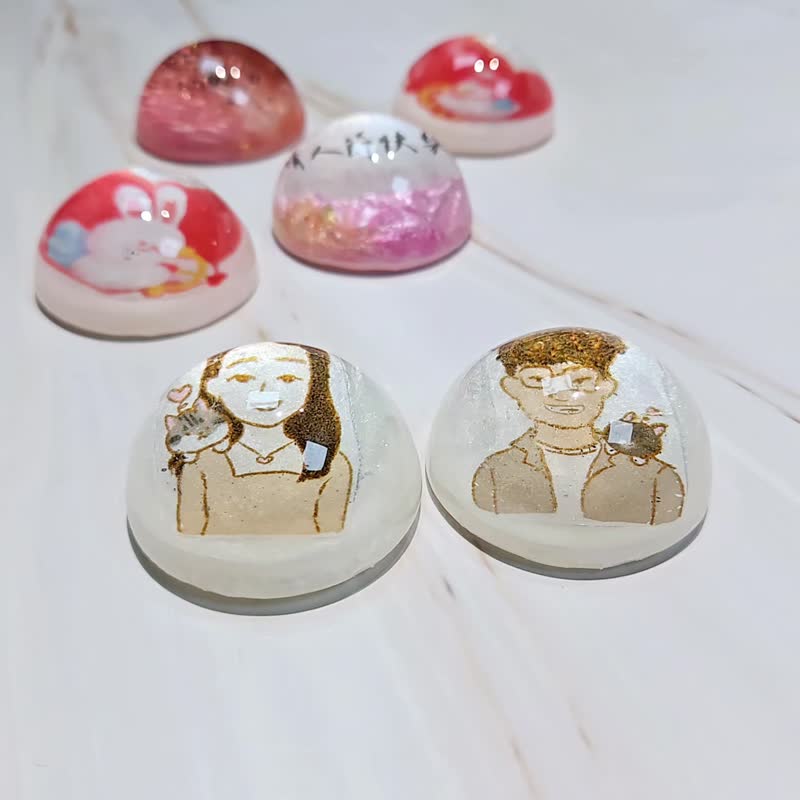 【藝術肥皂-情侶似顏繪款】獨家手繪•客製•企業•婚禮•情人節 - 肥皂/手工皂 - 其他材質 多色