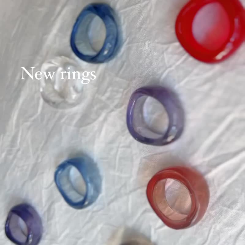 Ohana uv glue ring - General Rings - Resin Multicolor