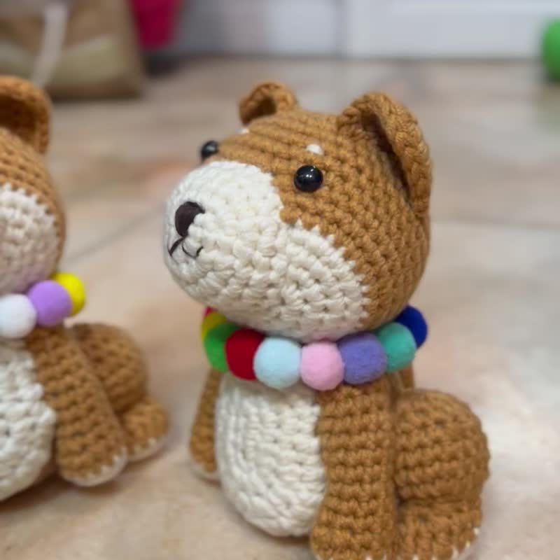 手編み物 | 毛糸編み物 | 柴犬人形 - ショップ colorful-house