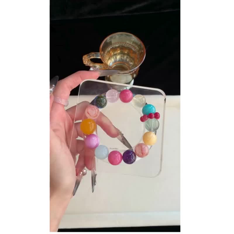 名字 是五行的種子   手串  是命運的花朵 - 手鍊/手環 - 水晶 多色