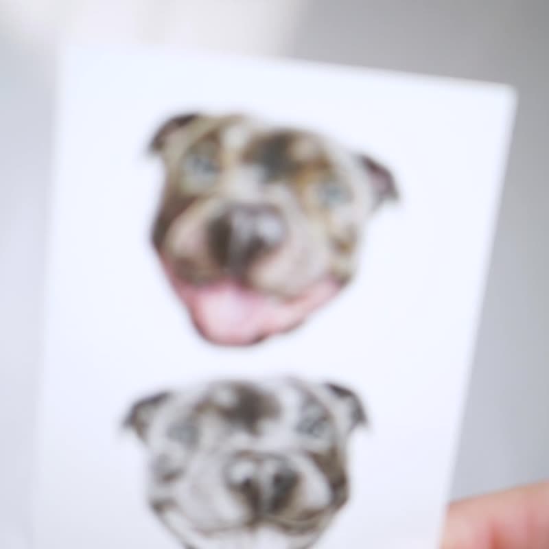 Pitbull Terrier Blue Pit bull Dog Puppy Pet Happy Pet Temporary Tattoo Sticker - สติ๊กเกอร์แทททู - กระดาษ สีดำ