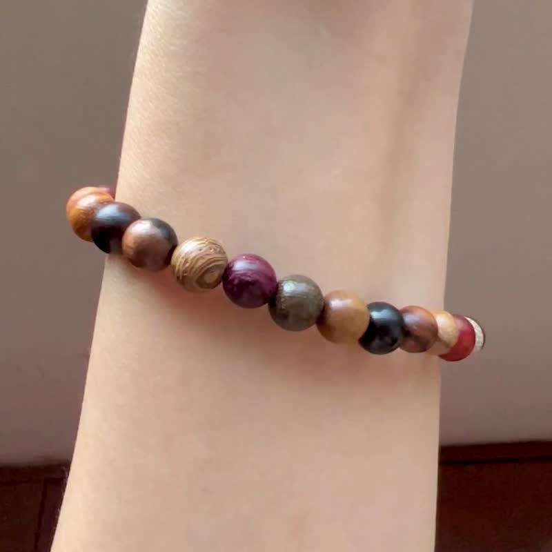 Forest Zen Series mala bead bracelet - Bracelets - Wood Multicolor