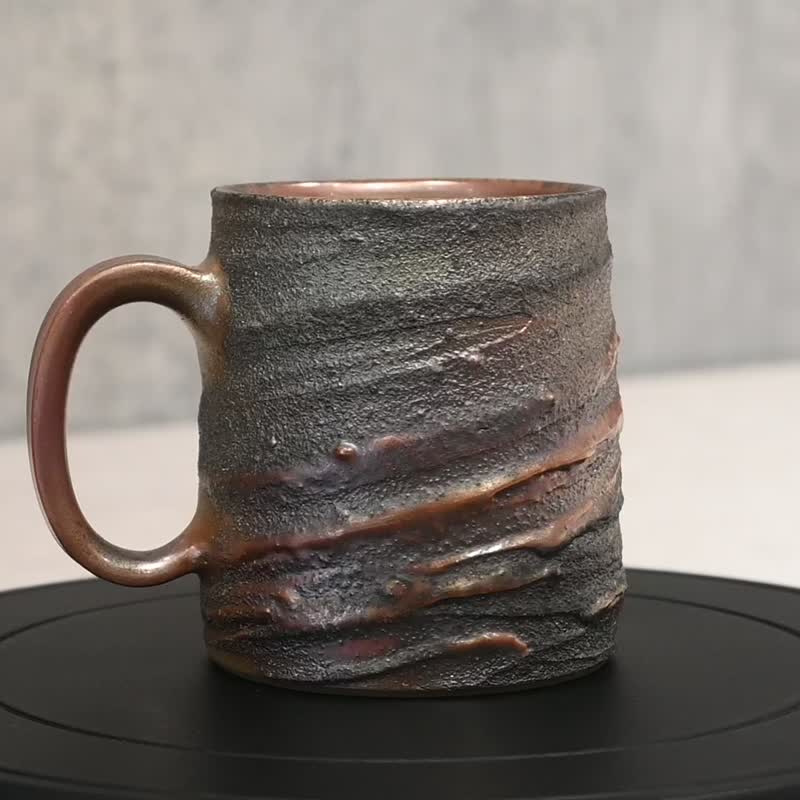 Firewood mug mug Firewood mug Firewood mug [Zhenlin Ceramics] - Mugs - Pottery 