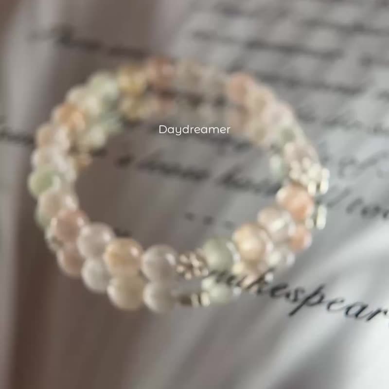 仙女色系彩兔毛純銀配飾設計款手鏈 - 手鍊/手環 - 水晶 多色