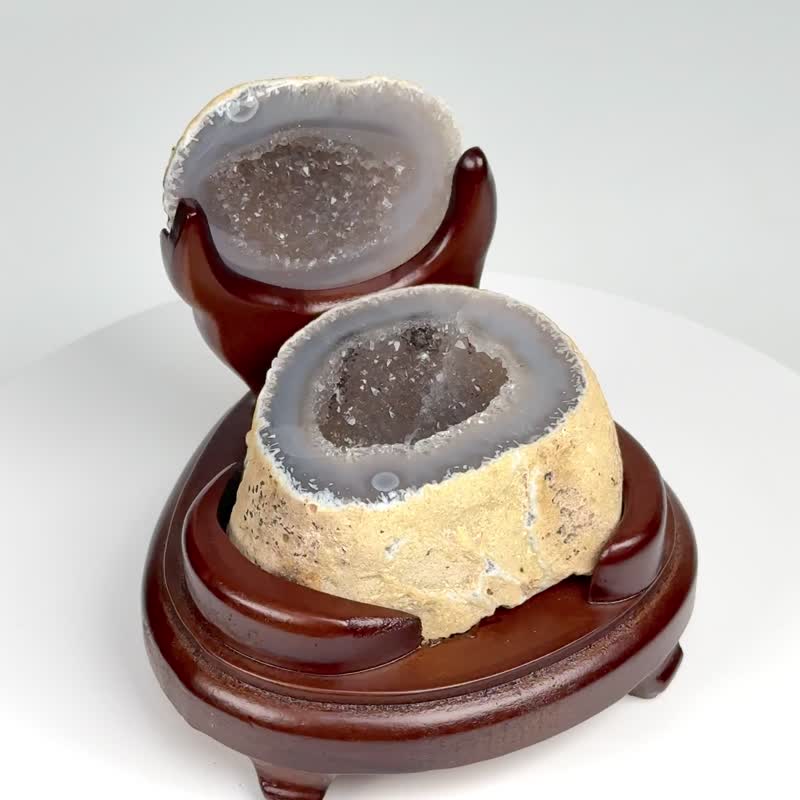 迷你瑪瑙聚寶盆-原皮 1210196 - 擺飾/家飾品 - 水晶 多色