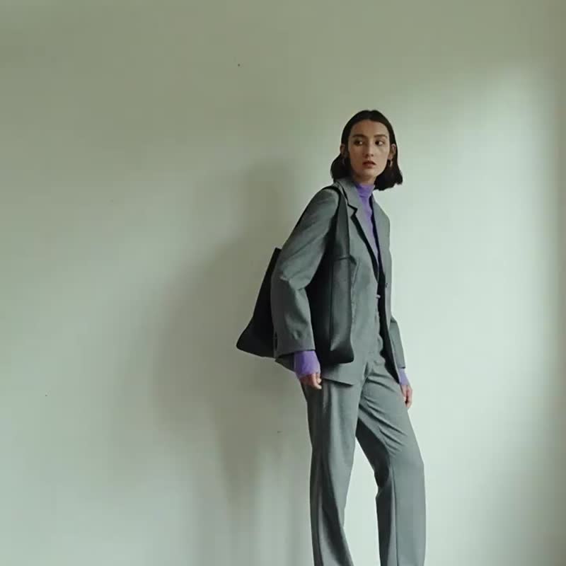 ブラック ゴーゴーレザー ショルダートートバッグ 牛革 バケット 通勤 大容量 ショルダーバッグ - ショルダーバッグ - 革 ブラック