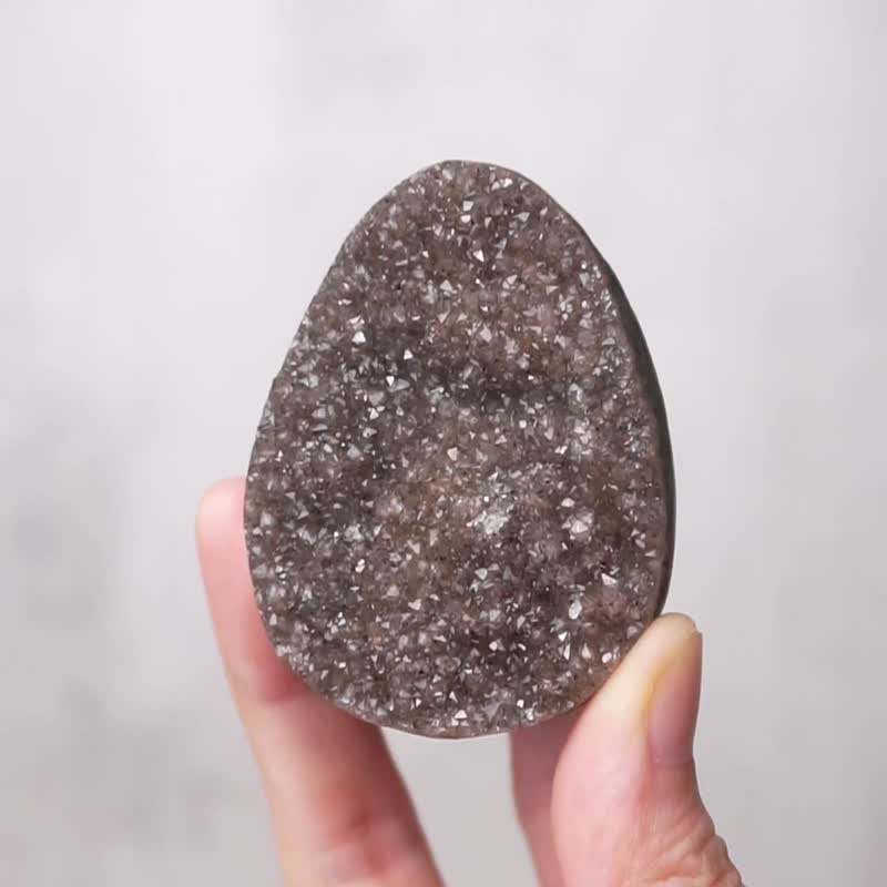 Brown Amethyst Crystal Egg // Crystal Decorative with Base // Wisdom - Items for Display - Crystal Brown