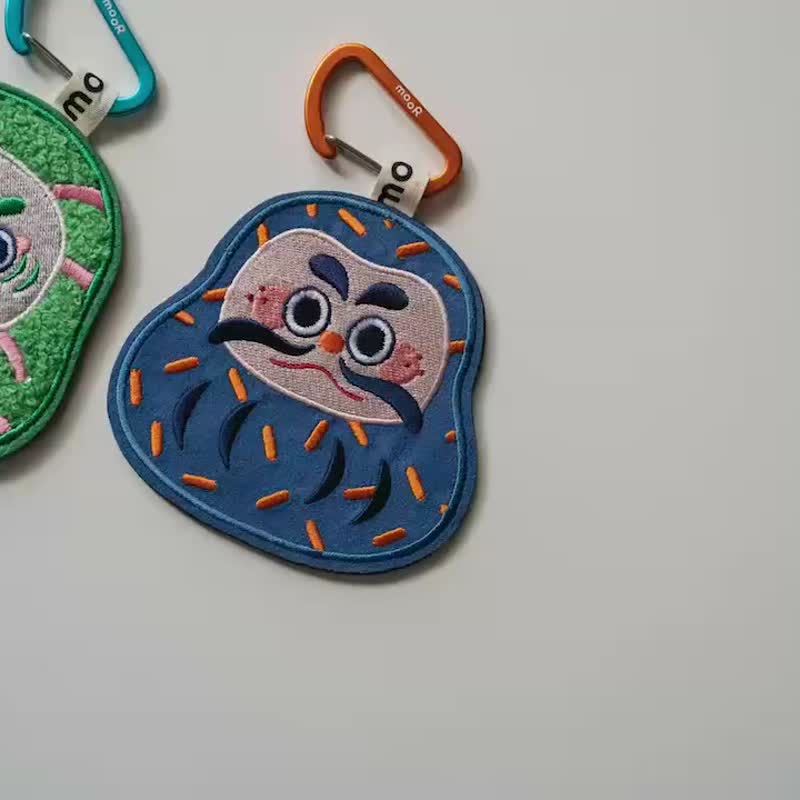 客製化刺繡吊牌-綠福神 - 其他 - 繡線 綠色