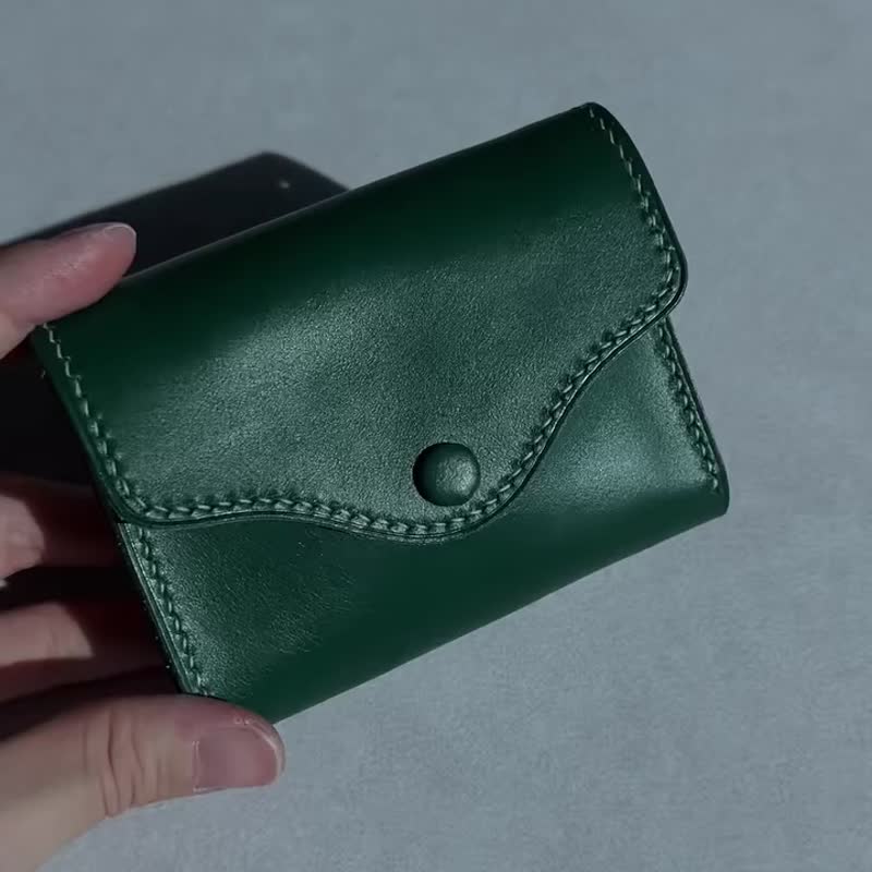 【韓國 革工作坊】Italian Leather Colored Zipper Wallet 8 Colors Free Engraved - 皮夾/長短夾/錢包 - 真皮 