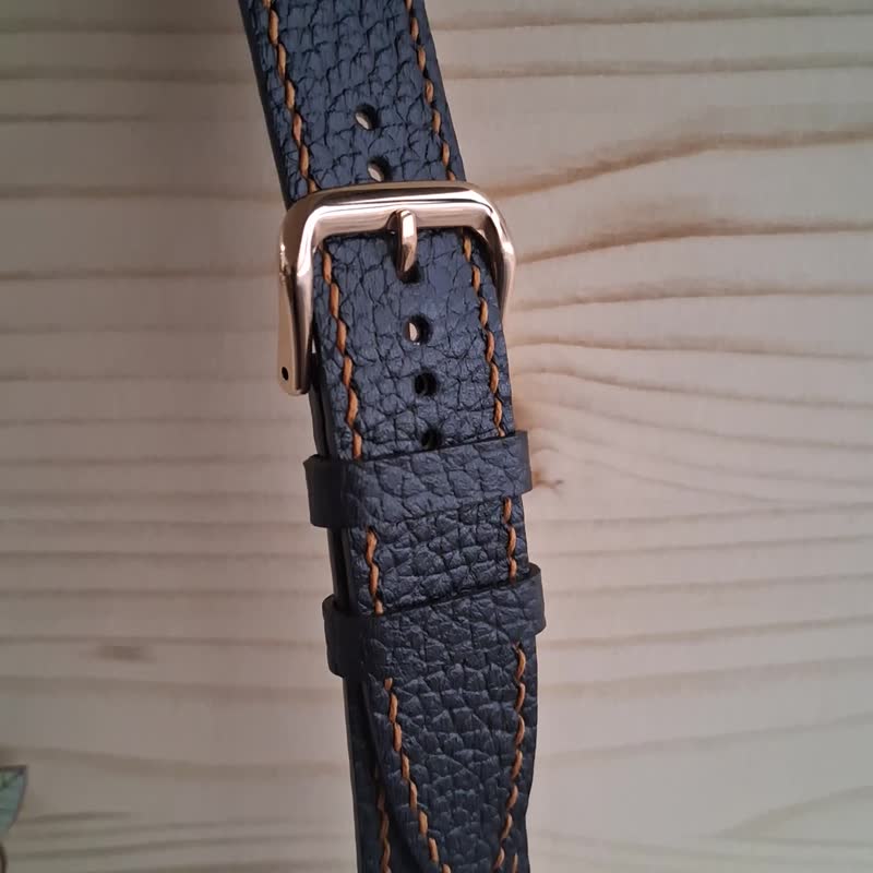 Apple Watchレザーバンド / ハンドメイド / ブラック - 時計ベルト・時計バンド - 革 