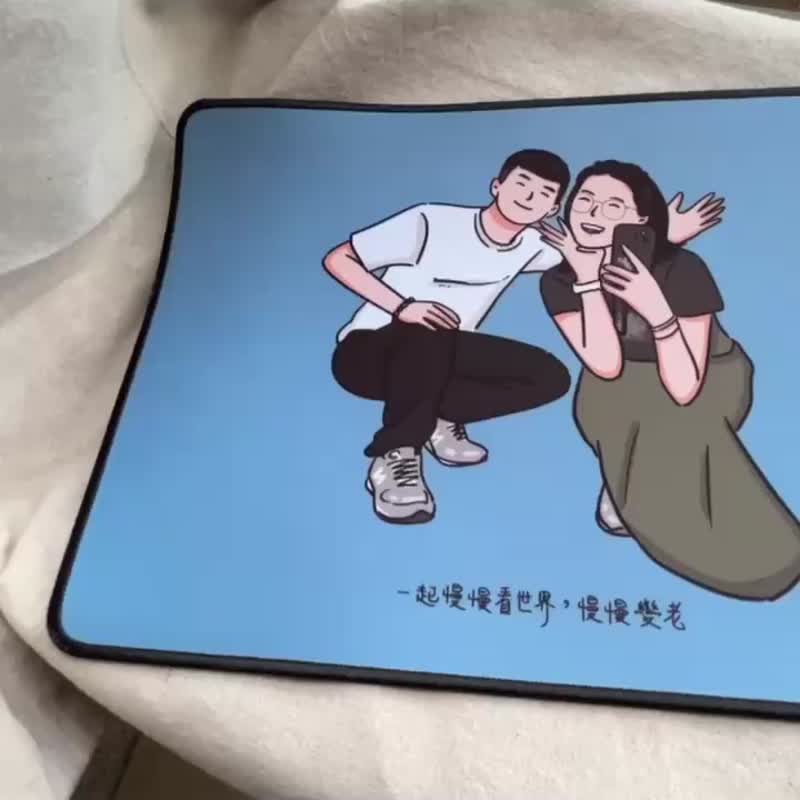 【客製】似顏繪/電競滑鼠墊 - 滑鼠墊 - 其他材質 多色