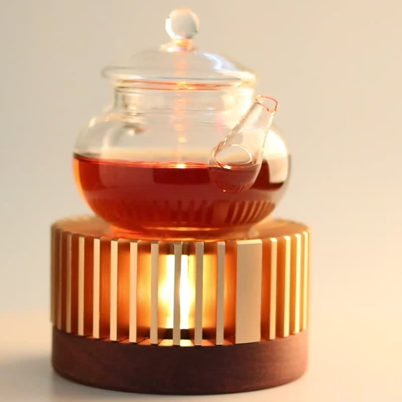 Stainless Steel Tea Warmer Candle Stove Glass Flower Teapot - Temu