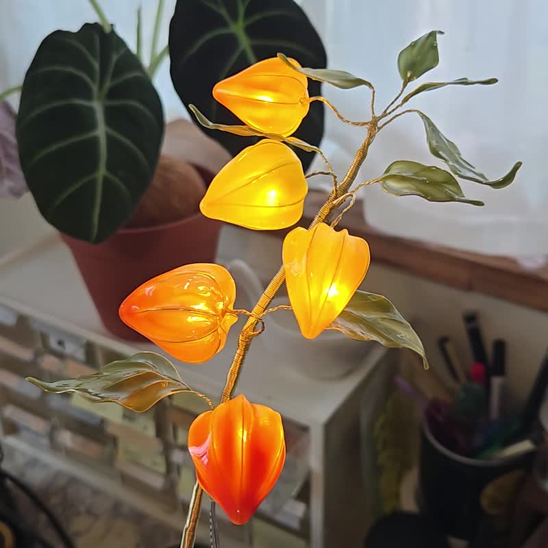 酸醬果 • 沾浸藝術花燈 【閒逛花間系列】小夜燈。生日禮物 - 燈具/燈飾 - 樹脂 