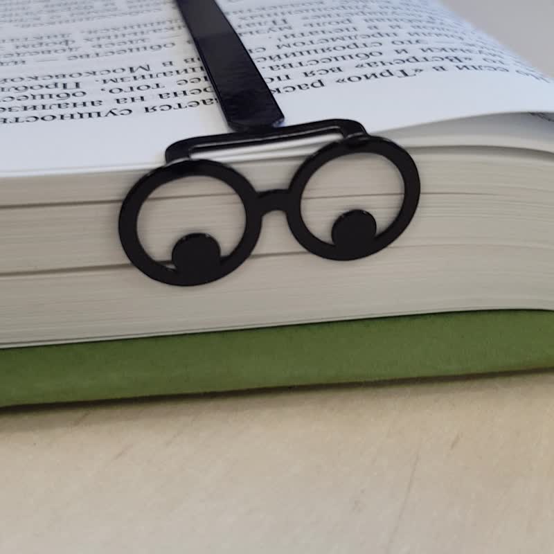 Reading Eyes – 趣味眼鏡造型金屬書籤 - 書籤 - 其他金屬 黑色