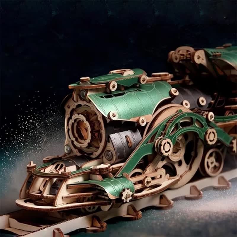 ファンタジー蒸気列車 - 3Dエコペーパー組立モデル - 木工/竹細工/ペーパークラフト - 紙 