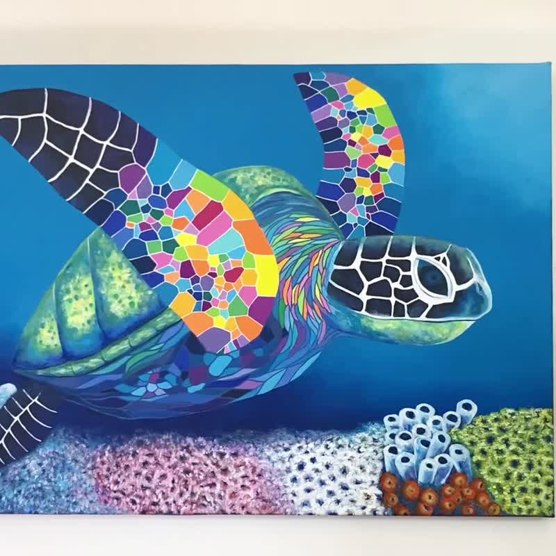 亀の絵-飛べたら - ショップ chihyingheart ポスター・絵 - Pinkoi