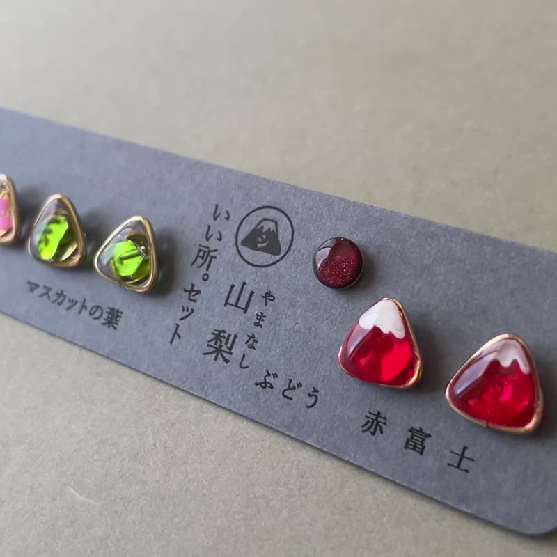 [Japan Region Set] Yamanashi Set (Earrings only) - ต่างหู - เรซิน หลากหลายสี