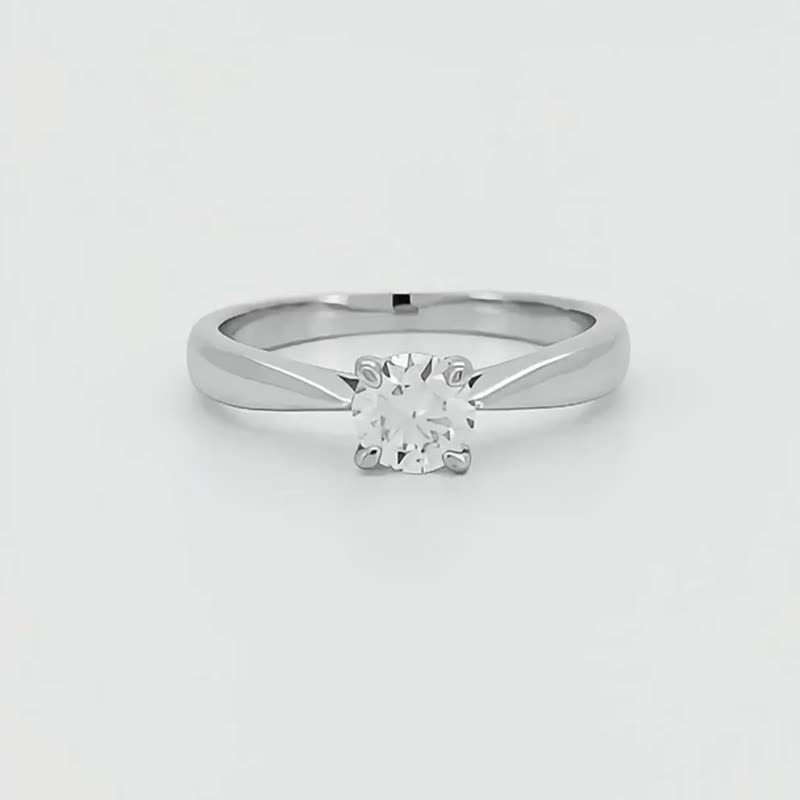 莫桑石 莫桑鑽 0.6-3克拉四爪女鑽戒 台北門市 客製化訂製白金 - 戒指 - 其他材質 