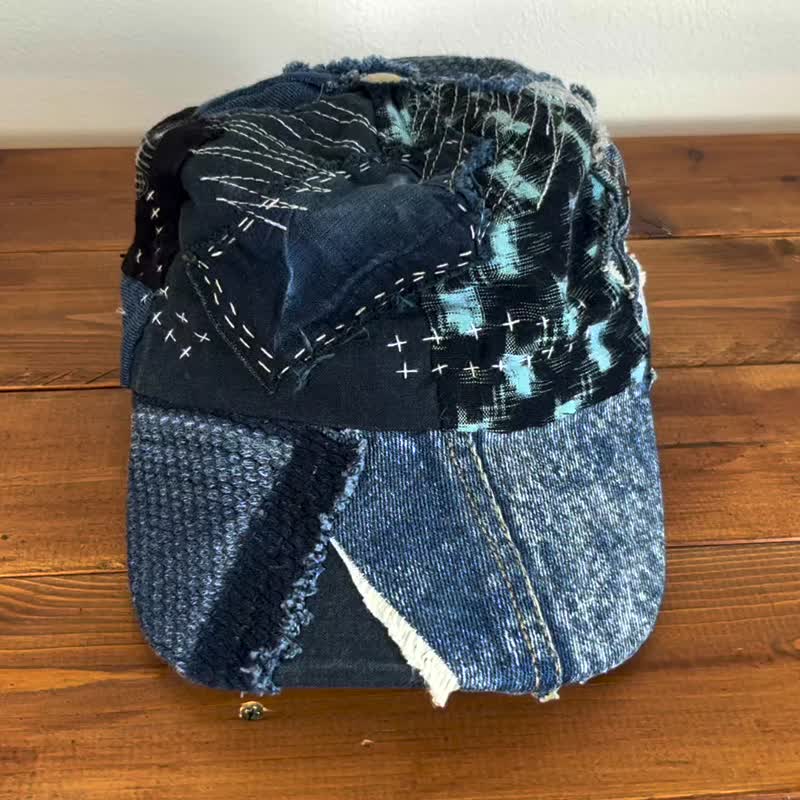 Rag patchwork hat cap-038 - หมวก - ผ้าฝ้าย/ผ้าลินิน 