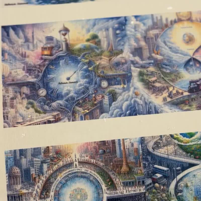 宇宙觀第四維度設計款DIY三折書籤│搭配A4相框 │數量共20份│ - 書籤 - 紙 