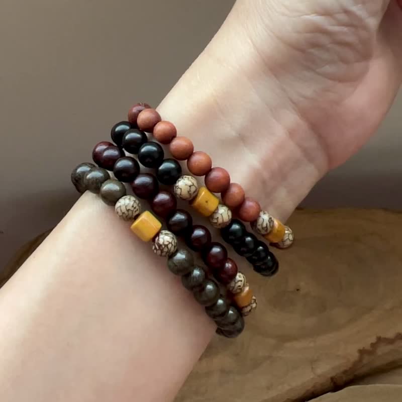 FOREST Mala Wood Bracelet - Bracelets - Wood Multicolor